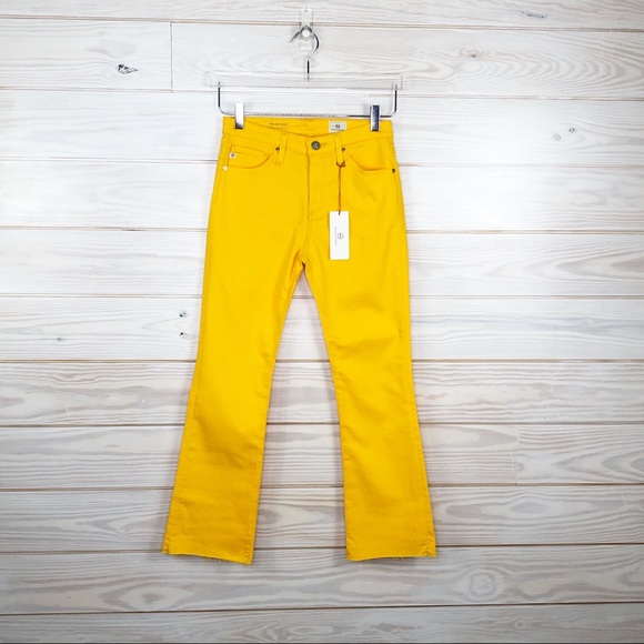 AG Jodi High-rise Crop Flare Jeans In Golden Ochre - Picture 3 of 11